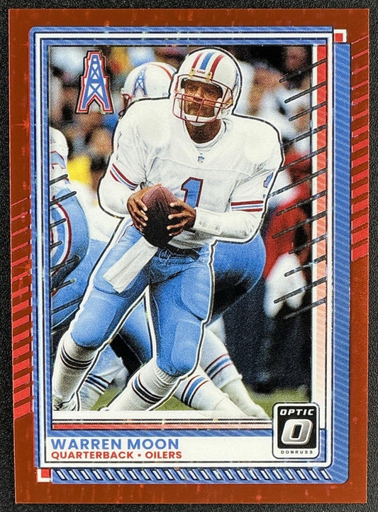 WARREN MOON 2025 PANINI DONRUSS OPTIC #132 RED STARS PRIZM OILERS
