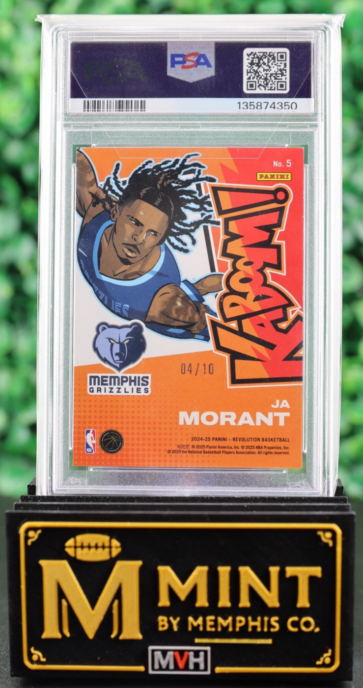 JA MORANT 2024 PANINI REVOLUTION GOLD KABOOM! VERTICAL /10 SSP GRIZZLIES