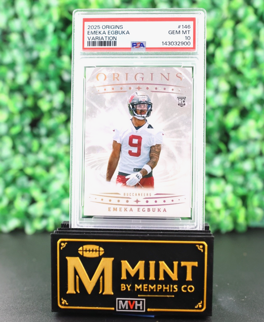 EMEKA EGBUKA 2025 PANINI ORIGINS #146 WHITE VARIATION RC PSA 10