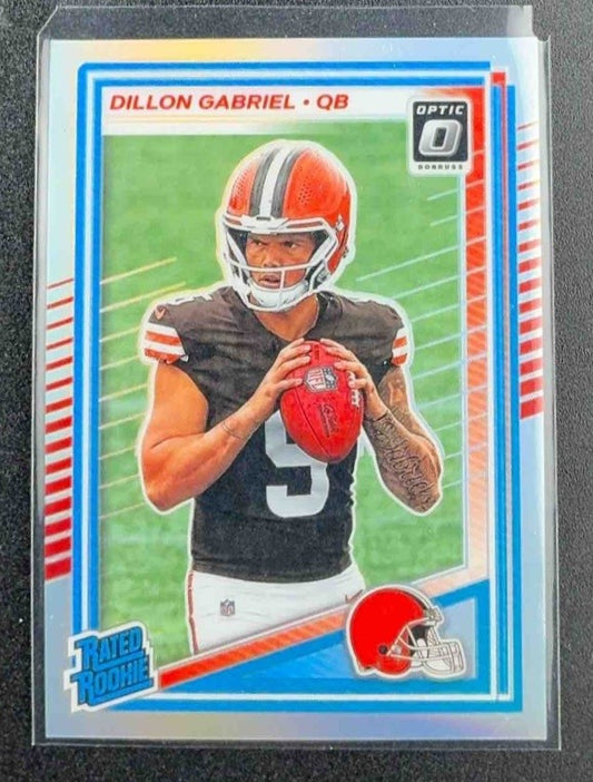 DILLON GABRIEL 2025 PANINI DONRUSS OPTIC #263 RATED ROOKIE HOLO PRIZM BROWNS
