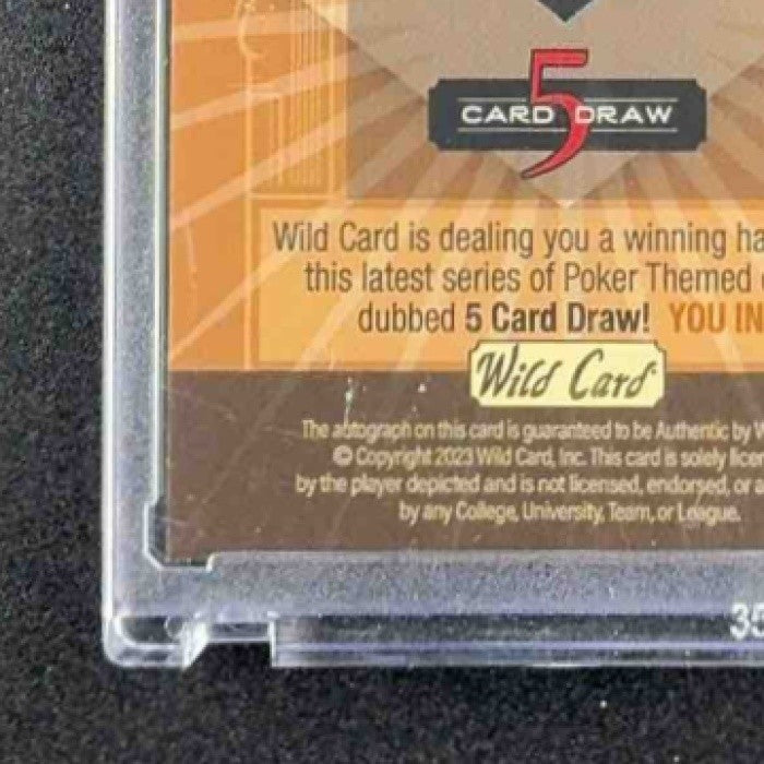 2023 Wild Card 5 Card Draw Auto Will Sanders RC 1/1