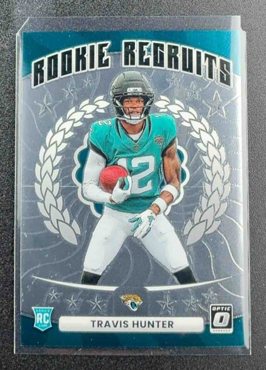 TRAVIS HUNTER 2025 PANINI DONRUSS OPTIC #3 ROOKIE RECRUITS RC JAGUARS