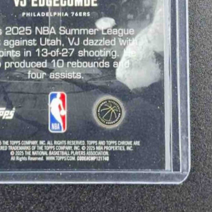 VJ EDGECOMBE 2025-26 TOPPS CHROME #YQ-3 YOUTHQUAKE RC 76ERS