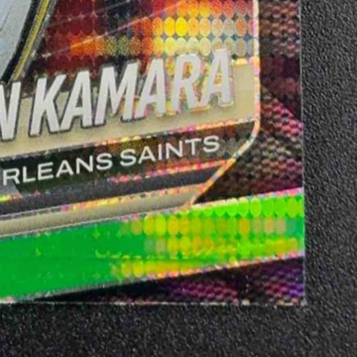 ALVIN KAMARA 2025 PANINI PRIZM #190 NEON GREEN PULSAR SAINTS
