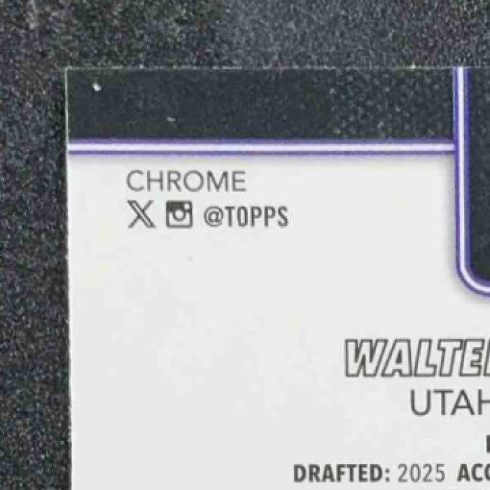 WALTER CLAYTON JR. 2025-26 TOPPS CHROME #268 REFRACTOR RC JAZZ