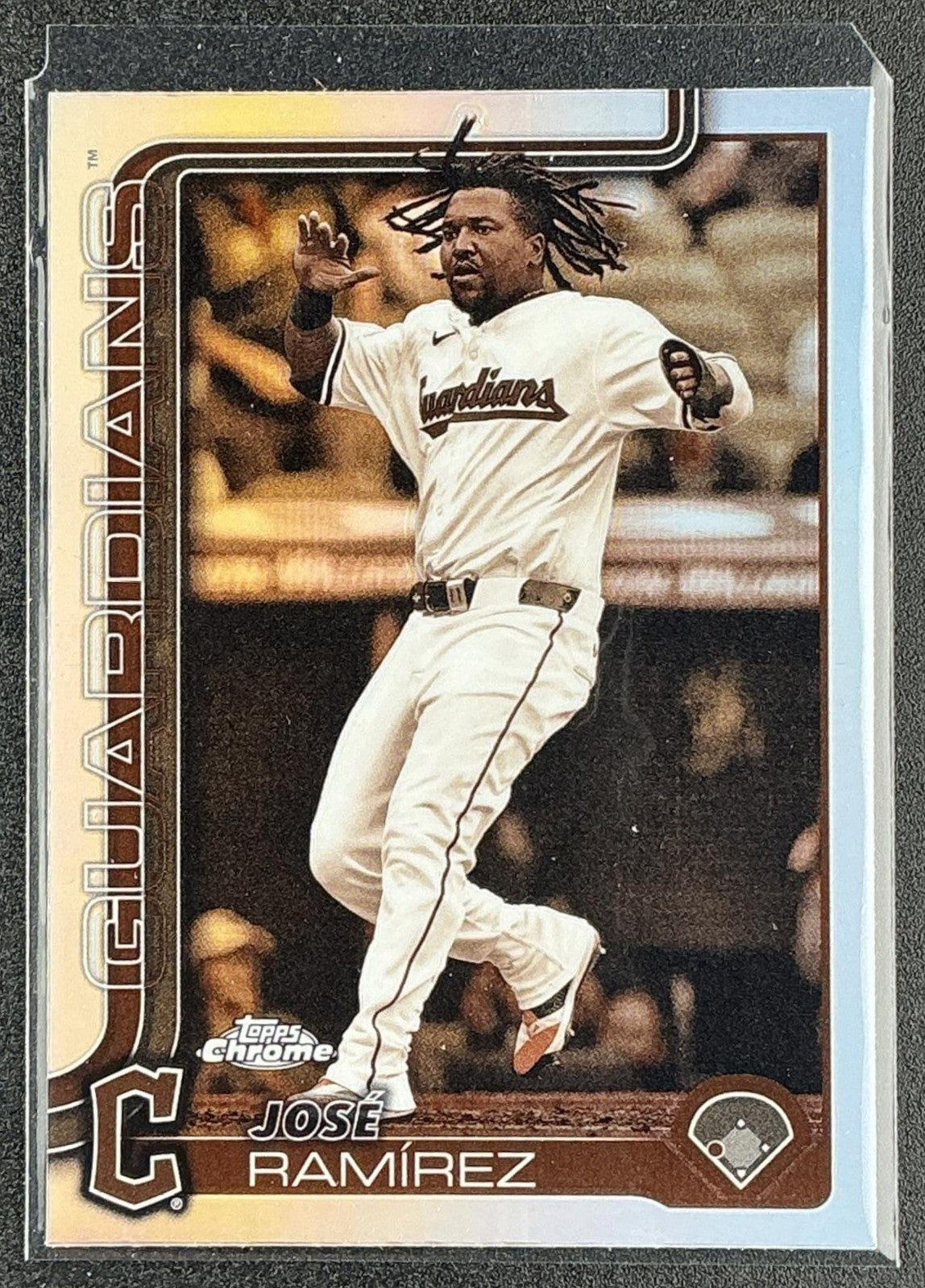 JOSE RAMIREZ 2025 TOPPS CHROME #12 REFRACTOR SEPIA GUARDIANS