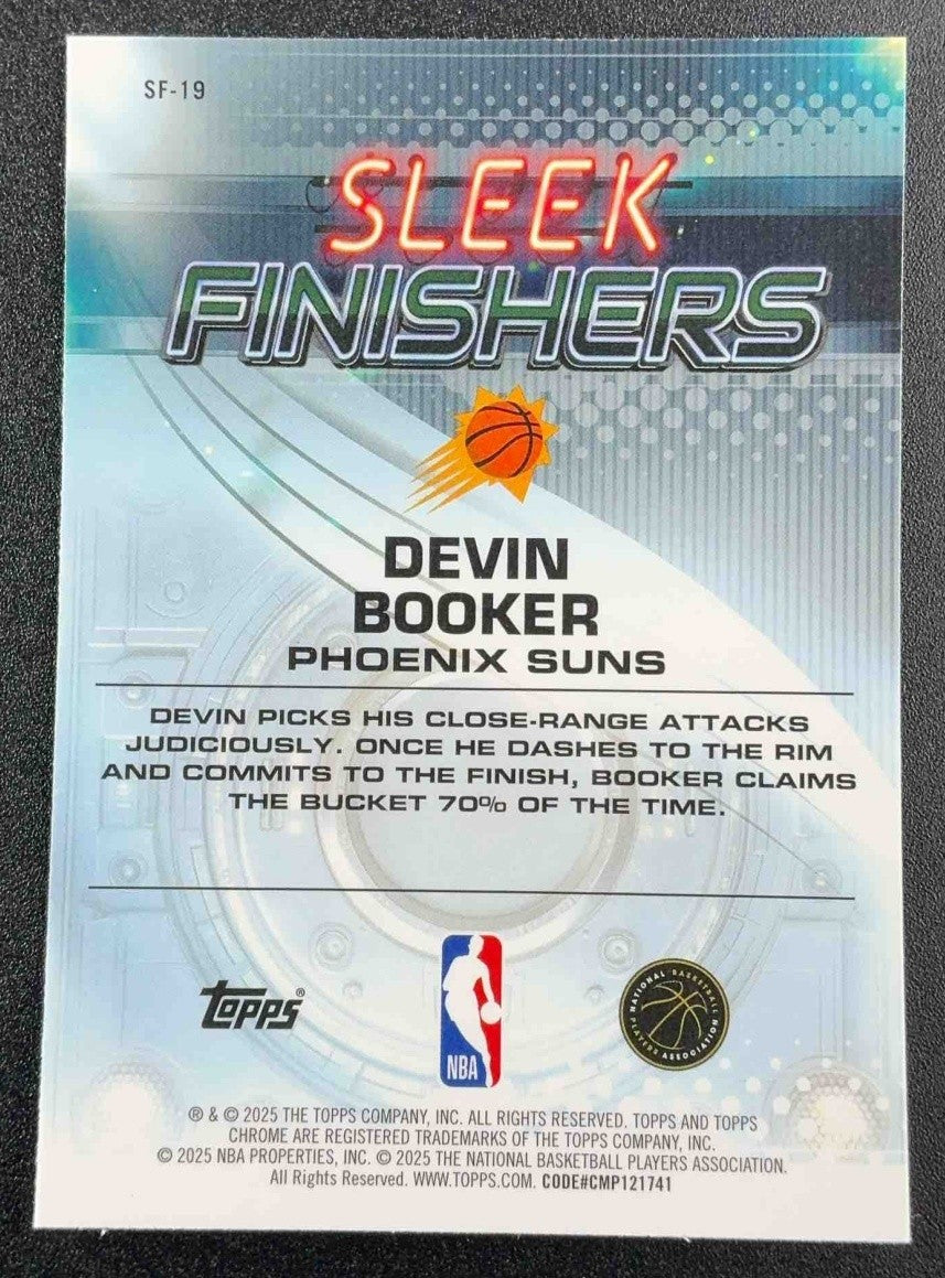 DEVIN BOOKER 2025-26 TOPPS CHROME #SF-19 SLEEK FINISHERS SUNS