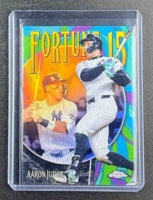 AARON JUDGE 2025 TOPPS CHROME #F15-1 FORTUNE 15 YANKEES