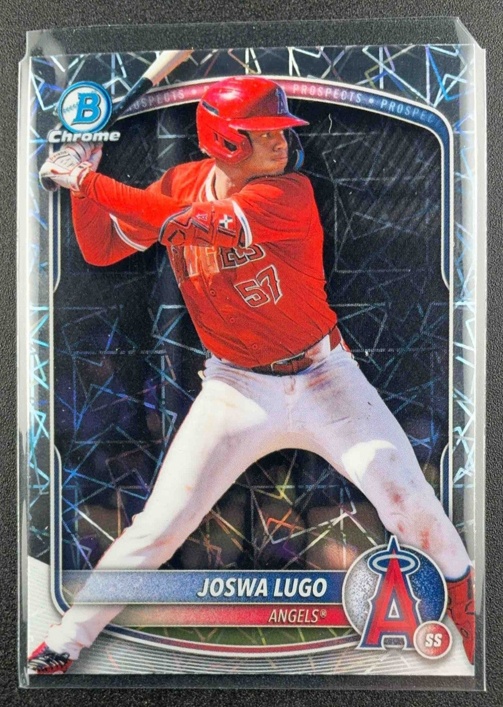 JOSWA LUGO 2025 BOWMAN DRAFT #BDC-24 CHROME LASER REFRACTOR ANGELS