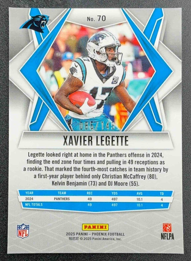 XAVIER LEGETTE 2025 PANINI PHOENIX #70 85/149 PANTHERS