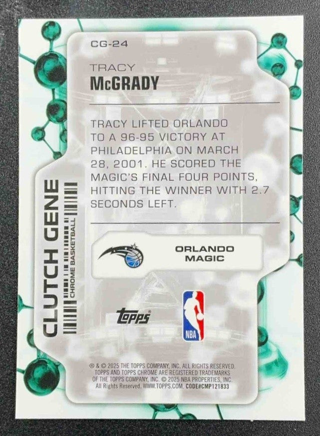 TRACY MCGRADY 2025-26 TOPPS CHROME #CG-24 CLUTCH GENE MAGIC