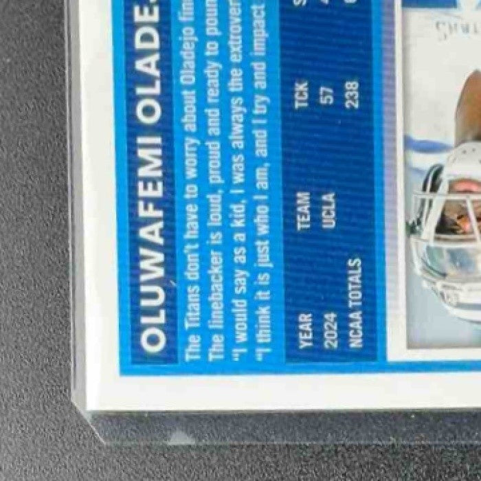 2025 Panini Donruss Optic Oluwafemi Oladejo #280 Rated Rookie Blue Hyper Prizm