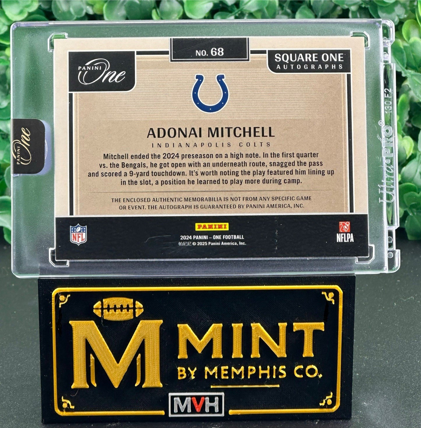 ADONAI MITCHELL 2024 PANINI ONE SQUARE ONE QUAD ROOKIE PATCH AUTO /99 RPA COLTS