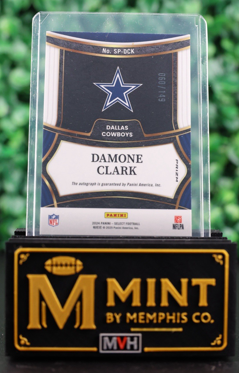 DAMONE CLARK 2024 SELECT SIGNATURES BLUE PRIZM /149 COLOR MATCH COWBOYS