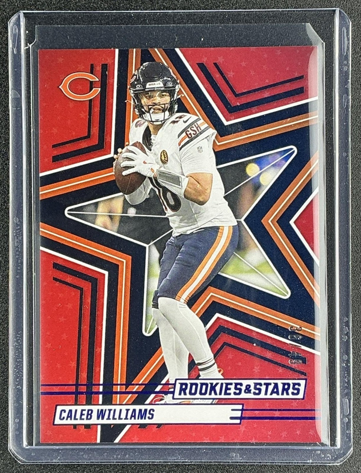 CALEB WILLIAMS 2025 PANINI ROOKIES & STARS #64 RED SSP /49 BEARS
