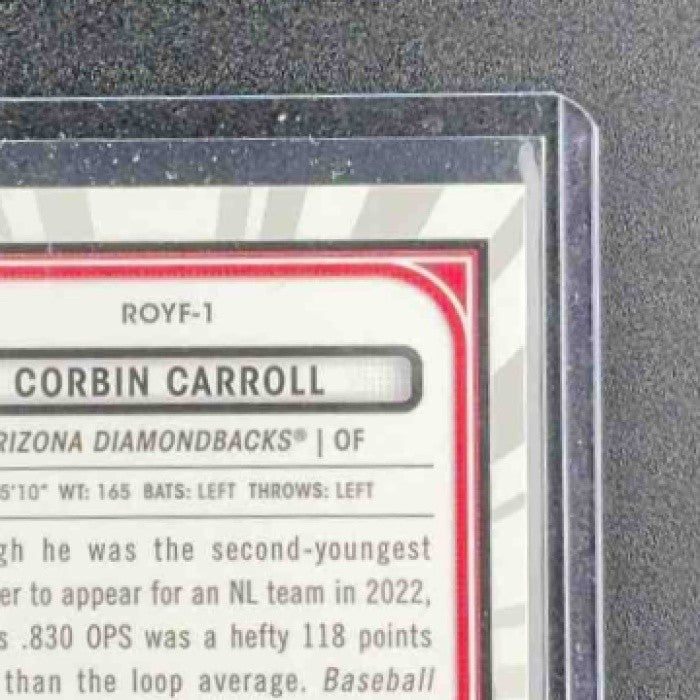 2023 Bowman Corbin Carroll #ROYF-1 Rookie of the Year Favorites Chrome RC