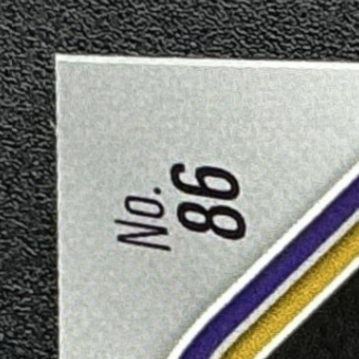 CRIS CARTER 2025 PANINI PRIZM BLACK #86 PURPLE /99 VIKINGS