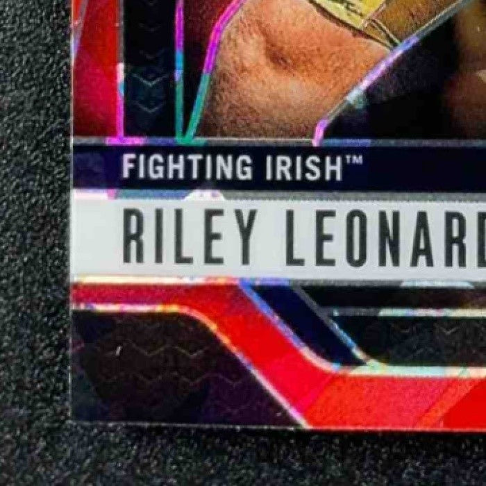 RILEY LEONARD 2025 PANINI PRIZM DRAFT PICKS #76 RED ICE RC FIGHTING IRISH