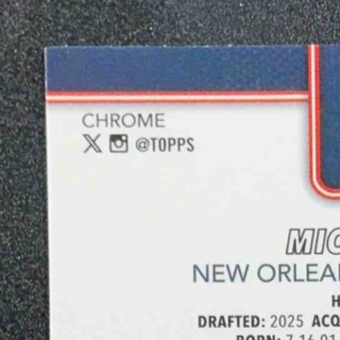 MICAH PEAVY 2025-26 TOPPS CHROME #291 RAYWAVE REFRACTOR RC PELICANS