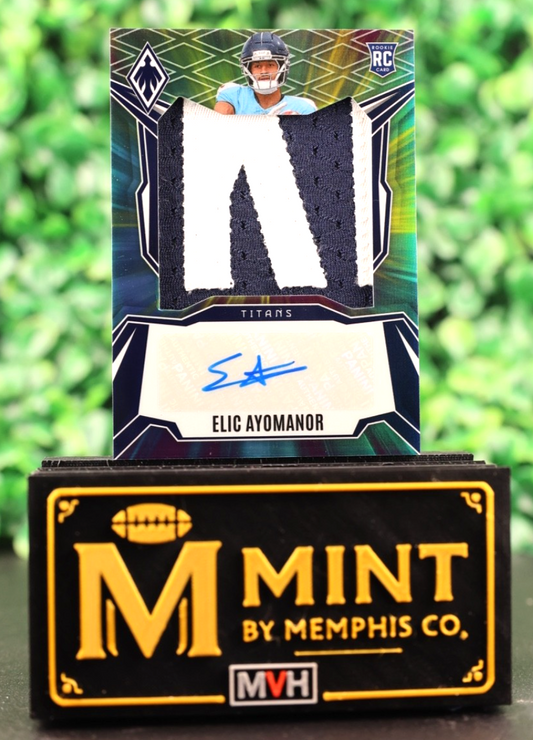 2025 Phoenix Elic Ayomanor Colorburst FOTL /25 Bookend Patch Auto Titans RPA SSP