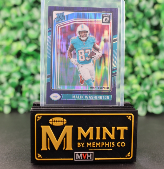MALIK WASHINGTON 2024 PANINI DONRUSS OPTIC - RATED ROOKIE #272 PURPLE SHOCK