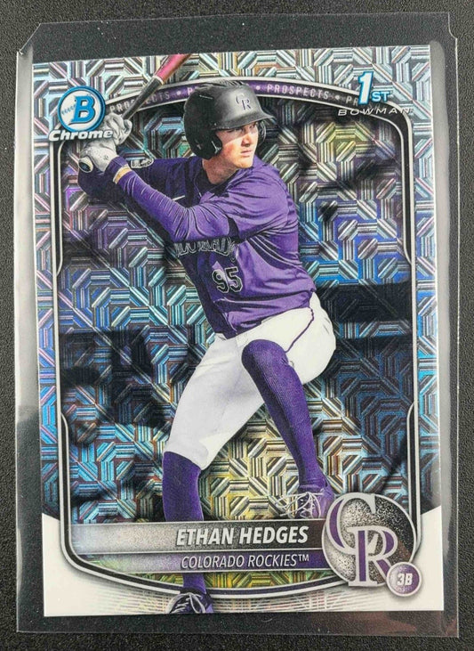 2025 Bowman Draft Ethan Hedges #BDC-148 Chrome Mojo Refractor 1st Prospect
