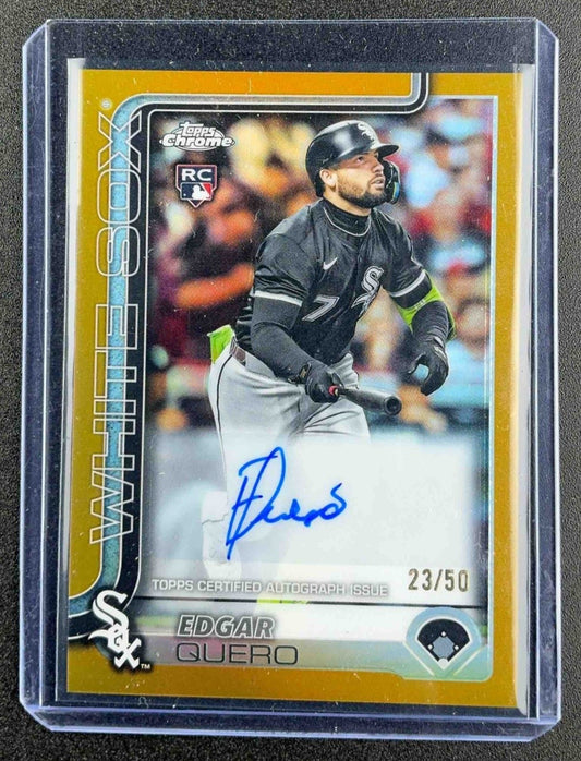 2025 Topps Chrome Update Edgar Quero #AC-EQ Auto Gold Refractor /50 RC
