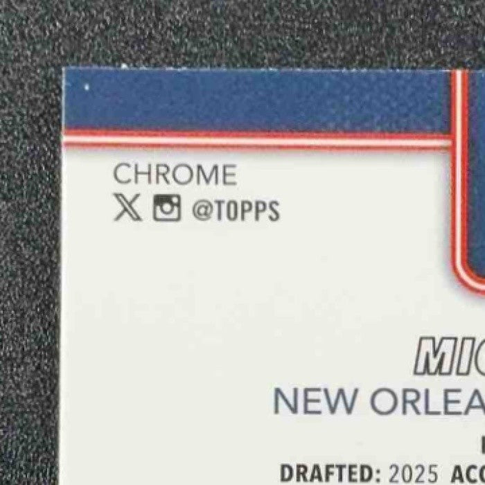 MICAH PEAVY 2025-26 TOPPS CHROME #291 PRISM REFRACTOR RC PELICANS