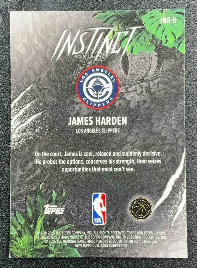 JAMES HARDEN 2025-26 TOPPS CHROME #INS-5 INSTINCT CLIPPERS