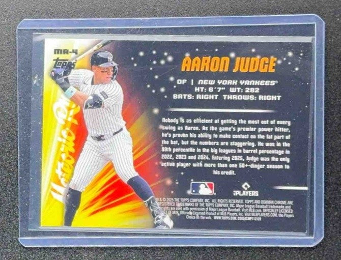 AARON JUDGE 2025 BOWMAN CHROME #MR-4 METEORIC RISE YANKEES