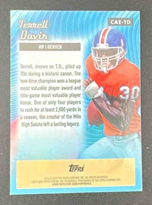 TERRELL DAVIS 2024 TOPPS CHROME #CAE-TD ALL-ETCH BRONCOS