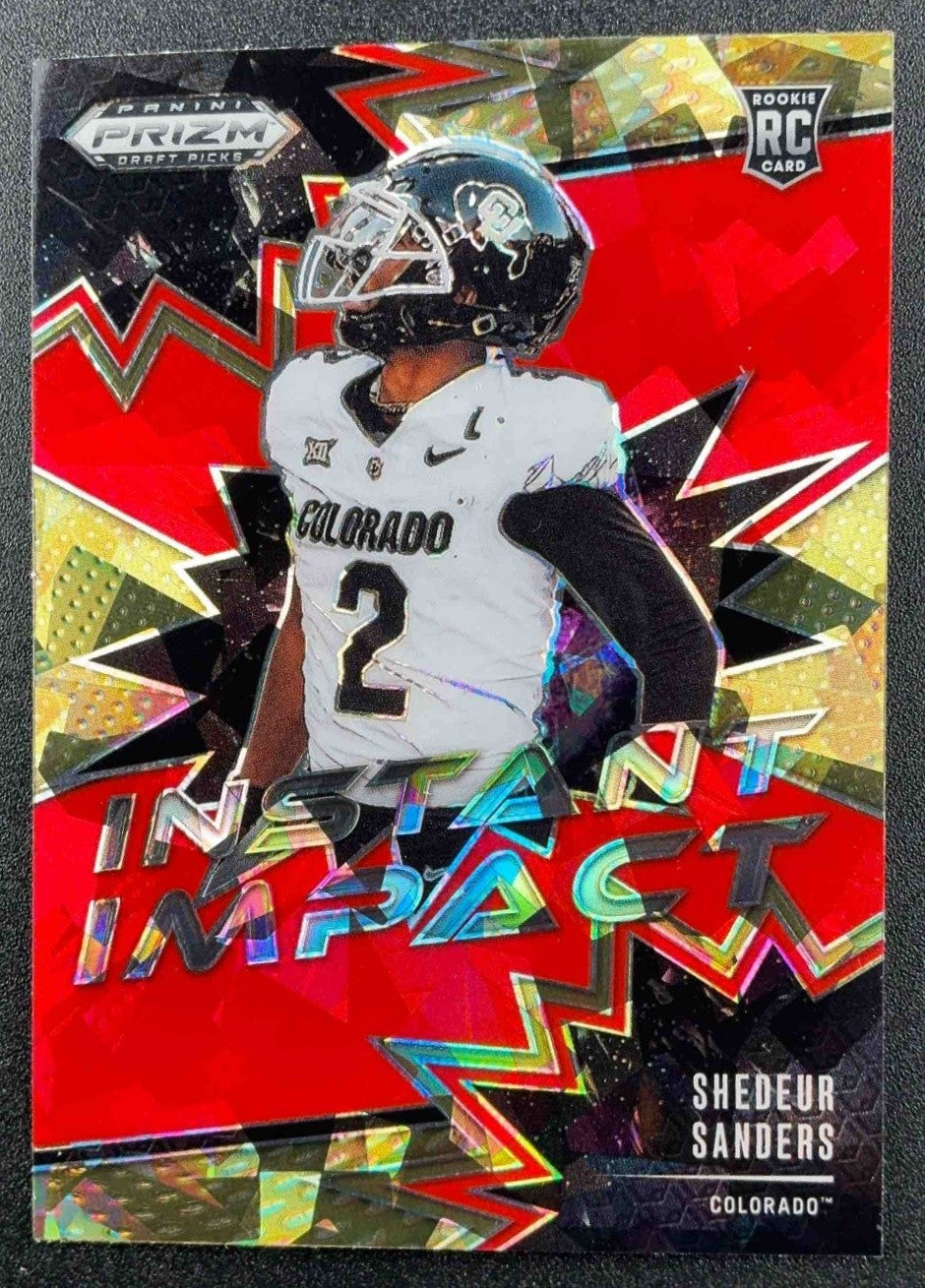 2025 Panini Prizm Draft Picks Shedeur Sanders #II-SSS Instant Impact Red Ice RC