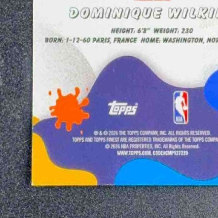 DOMINIQUE WILKINS 2025-26 TOPPS FINEST #M-21 MUSE HAWKS