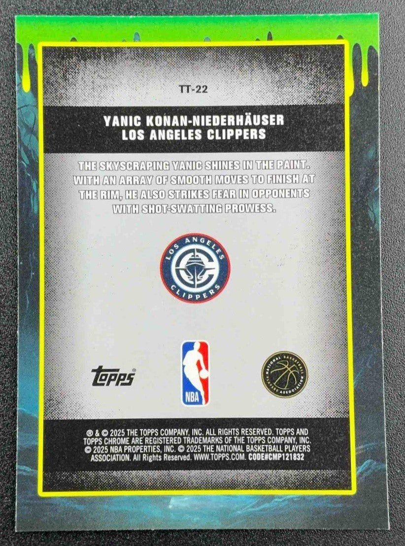 YANIC KONAN-NIEDERHAUSER 2025-26 TOPPS CHROME #TT-22 TALL TALES RC CLIPPERS