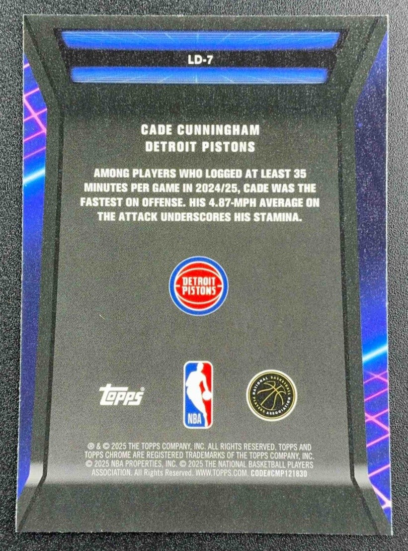 CADE CUNNINGHAM 2025-26 TOPPS CHROME #LD-7 LOADING PISTONS