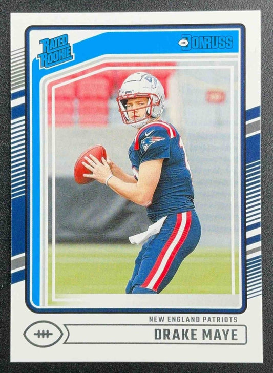 DRAKE MAYE 2024 PANINI DONRUSS #379 RC RATED ROOKIE PATRIOTS