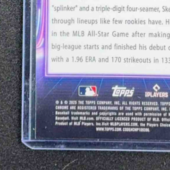 PAUL SKENES 2025 TOPPS COSMIC CHROME #UB-20 ULTRAVIOLET BEAM PIRATES