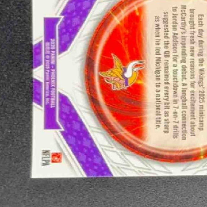 J.J. MCCARTHY 2025 PANINI PHOENIX #8 PARAGON VIKINGS