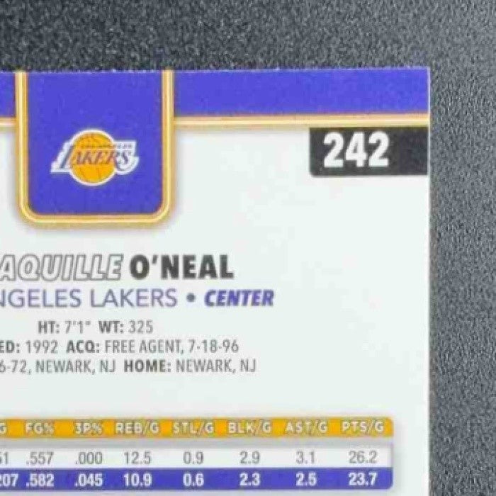 SHAQUILLE O'NEAL 2025-26 TOPPS CHROME #242 RAYWAVE REFRACTOR LAKERS