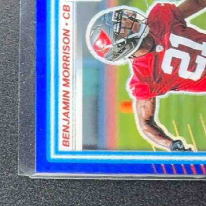 2025 Panini Donruss Optic Benjamin Morrison #236 Rated Rookie Blue Hyper Prizm