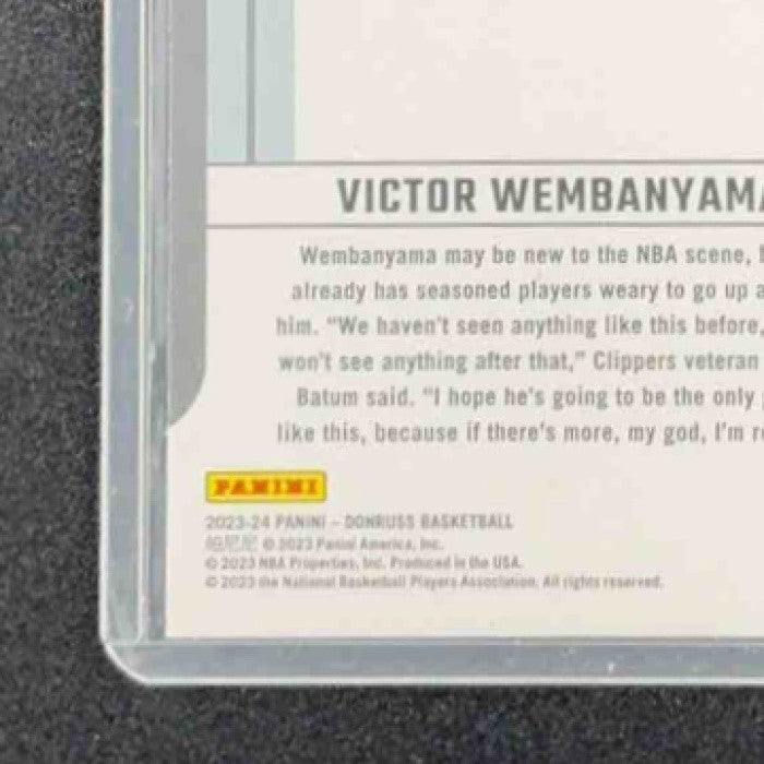 VICTOR WEMBANYAMA 2023-24 PANINI DONRUSS #29 FRANCHISE FEATURES RC SPURS