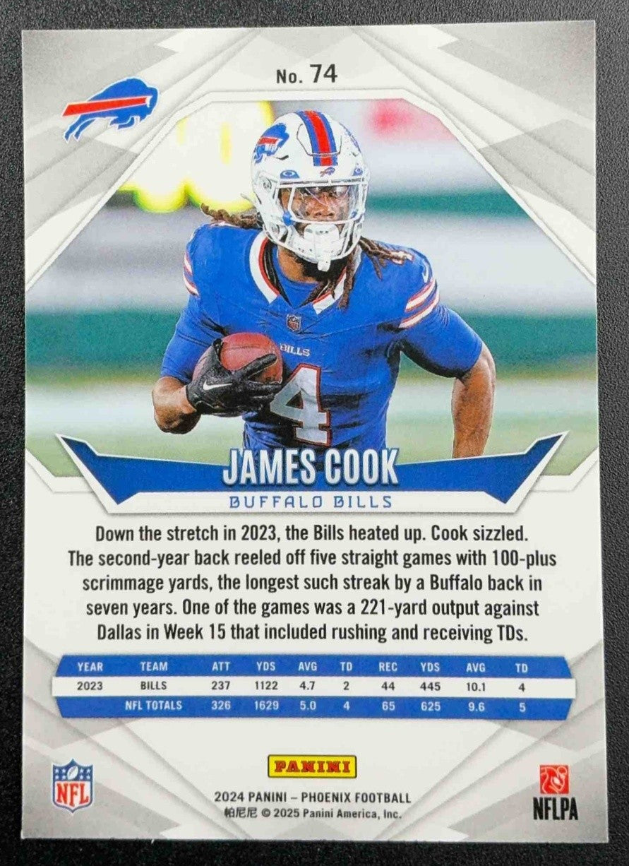 JAMES COOK 2024 PANINI PHOENIX #74 HYPER BILLS