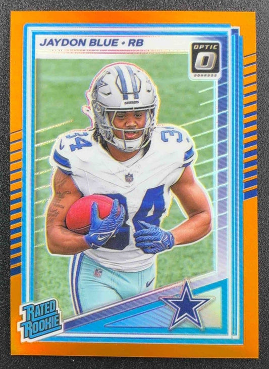 2025 Panini Donruss Optic Jaydon Blue #242 Rated Rookie Orange Prizm /299