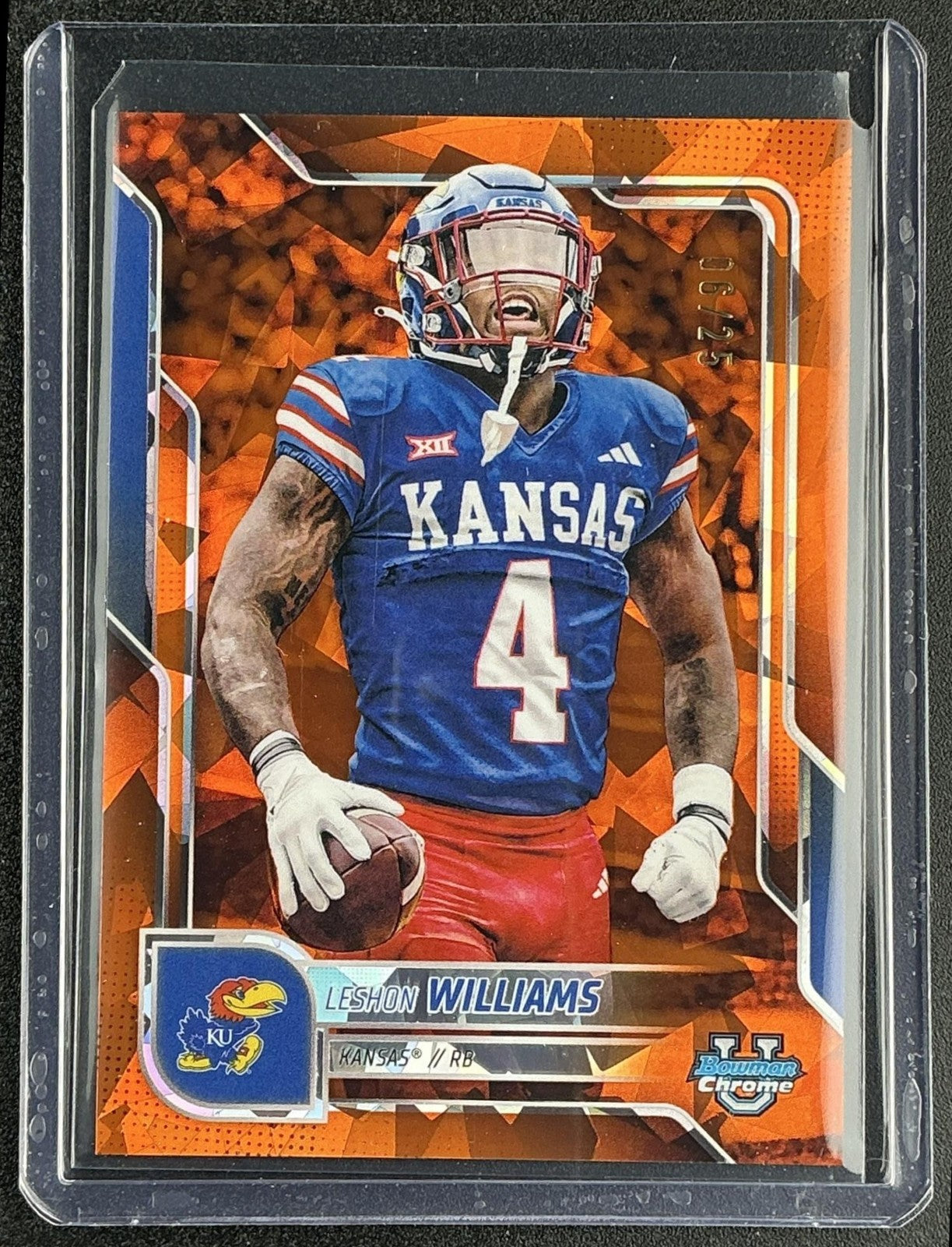 2025 Bowman Chrome University Sapphire Leshon Williams #146 Orange /25 1st