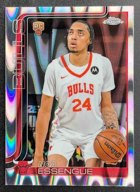 NOA ESSENGUE 2025-26 TOPPS CHROME #262 RAYWAVE REFRACTOR RC BULLS