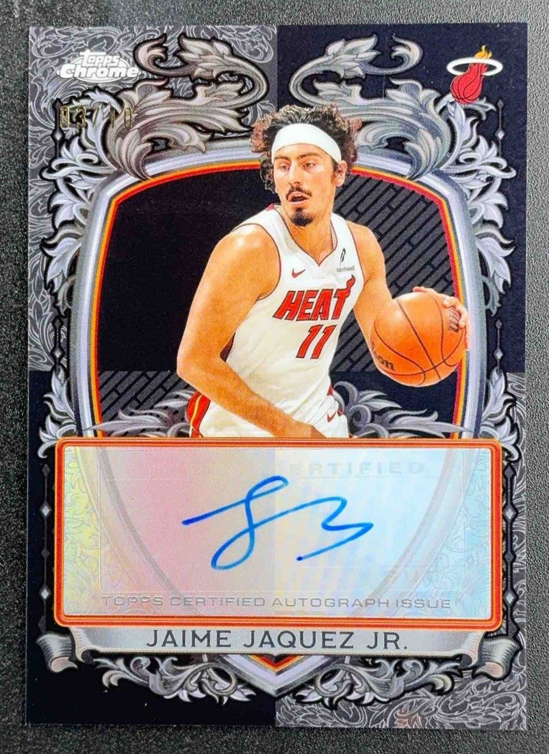 JAIME JAQUEZ JR 2025 TOPPS CHROME SIGNATURE STYLE BLACK REFRACTOR /10 AUTO SSP