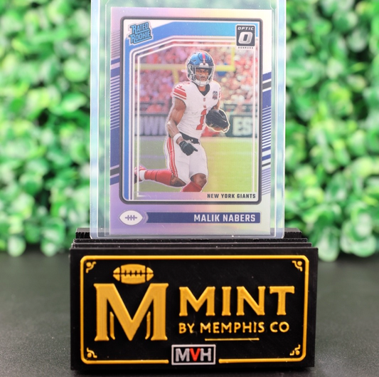 MALIK NABERS 2024 DONRUSS OPTIC RATED ROOKIE HOLO RC GIANTS
