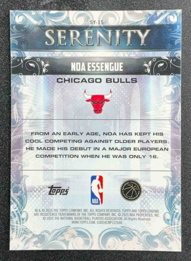 NOA ESSENGUE 2025-26 TOPPS CHROME #SY-15 SERENITY RC BULLS