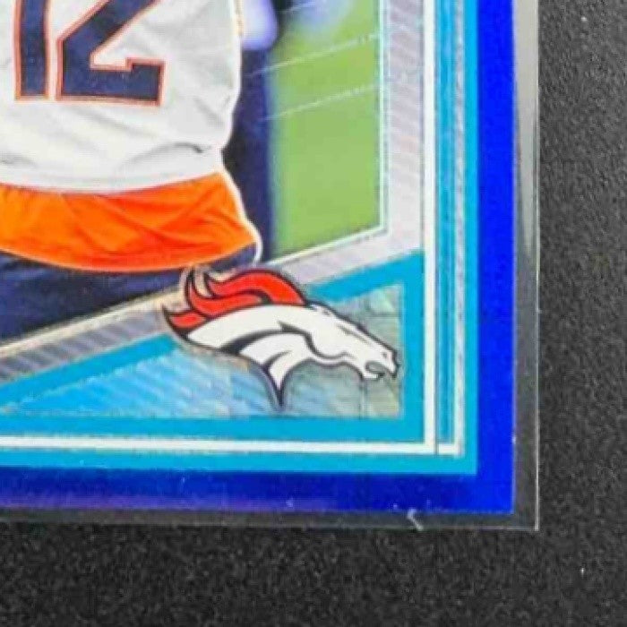 2025 Panini Donruss Optic Jahdae Barron #207 Rated Rookie Blue Hyper Prizm