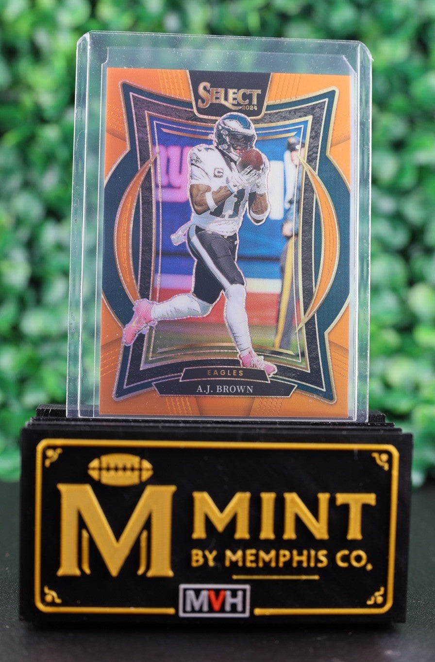AJ BROWN 2024 SELECT CONCOURSE #2 ORANGE PRIZM /49 PHILADELPHIA EAGLES SP